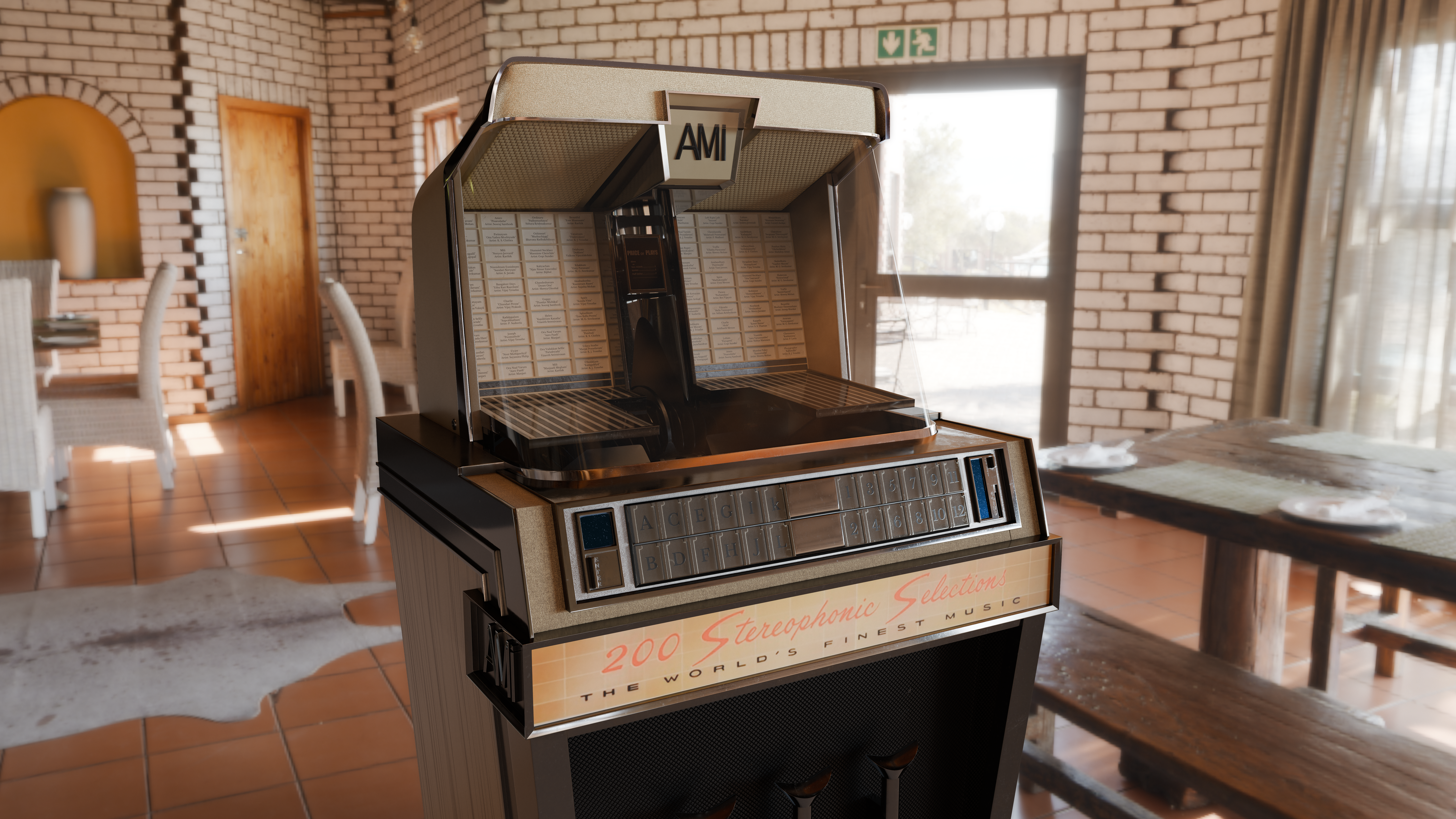Ami vintage Jukebox model k Realistic render 4