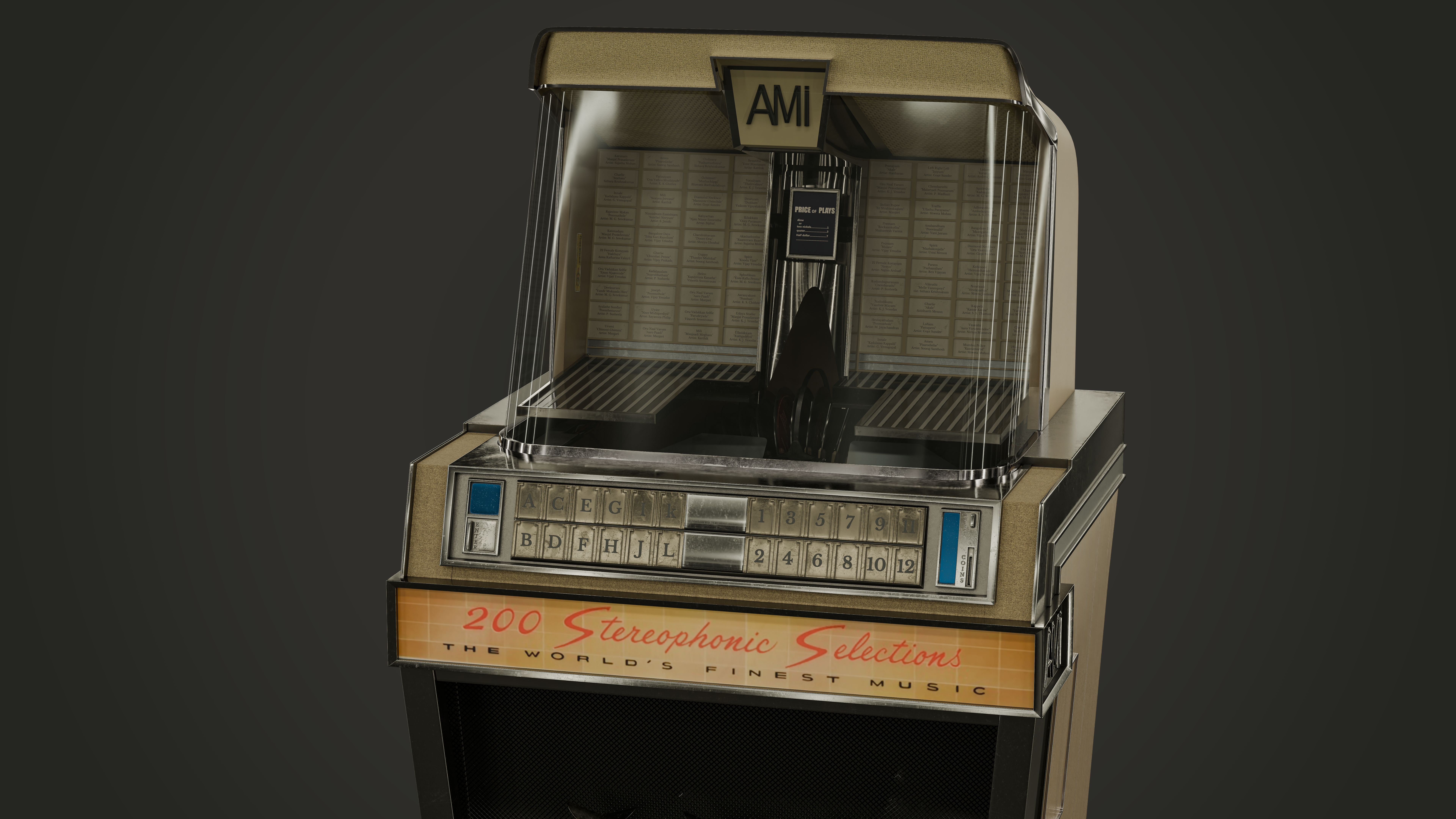 Ami vintage jukebox k model front side view