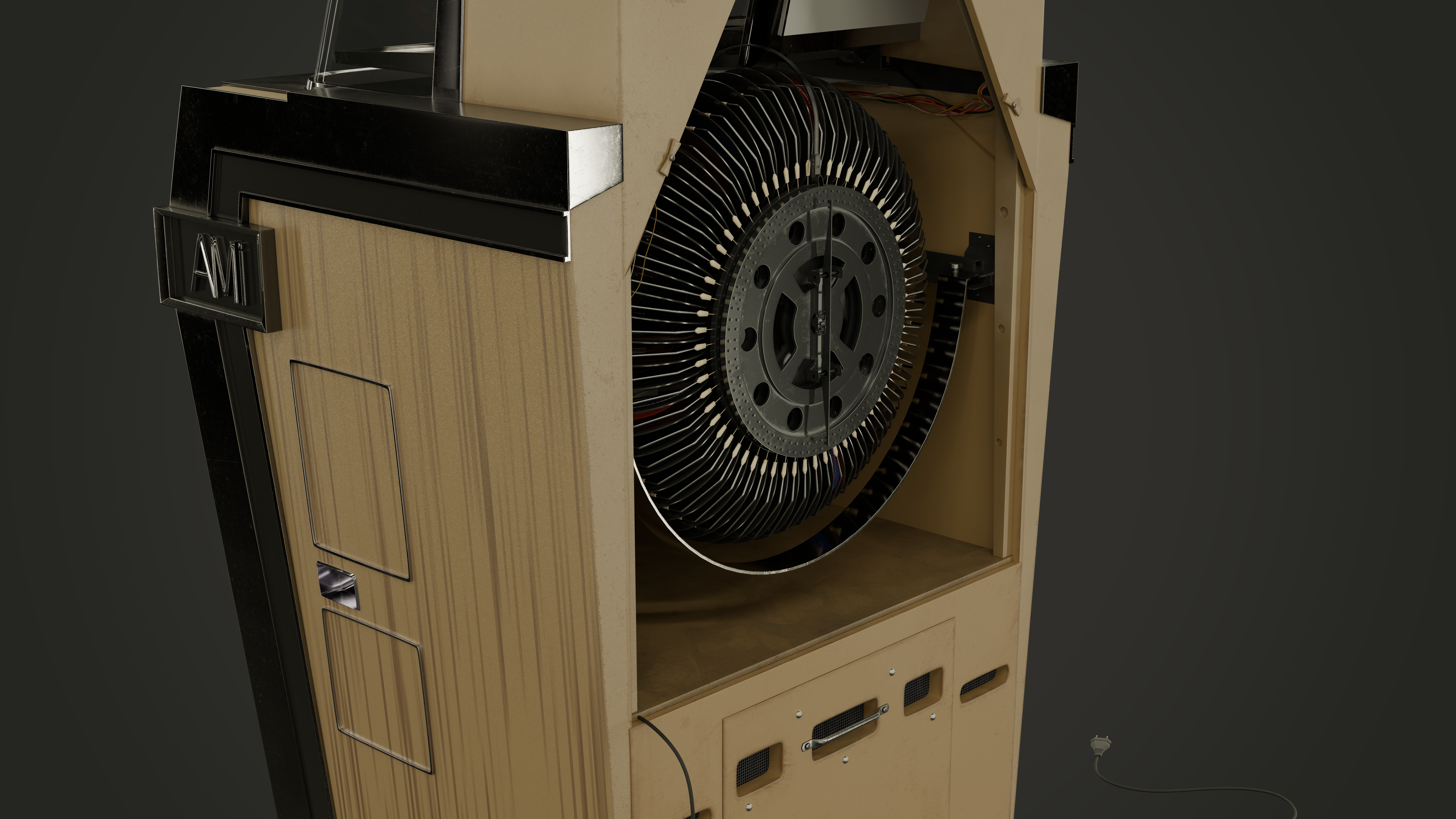 Ami vintage Jukebox interior view