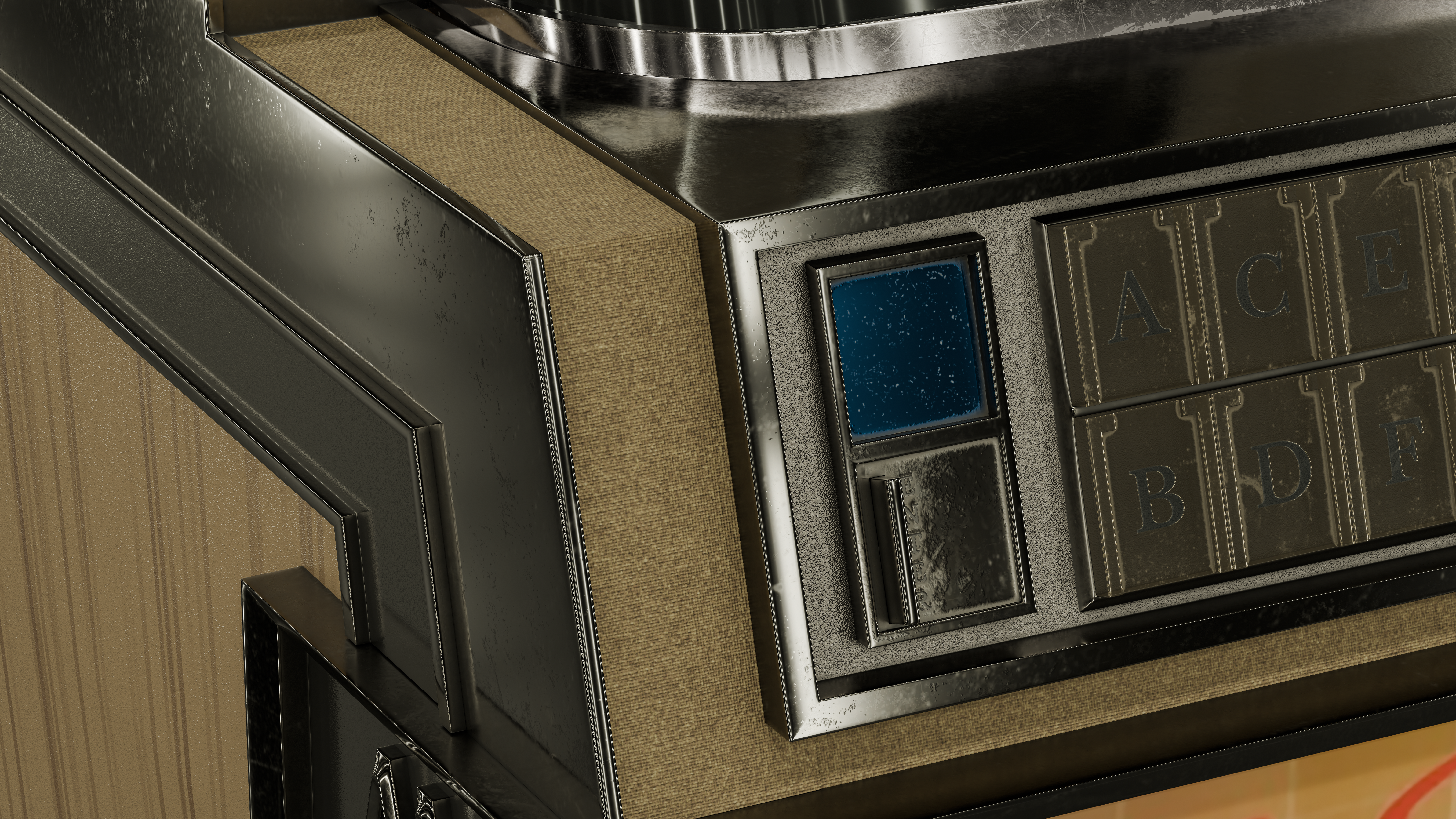 Ami vintage jukebox k model zoomed in view